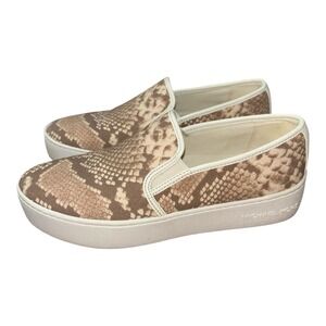 Michael Kors Keaton/Teddi Women's 6.5M Slip On Sneakers Python Snakeskin Print
